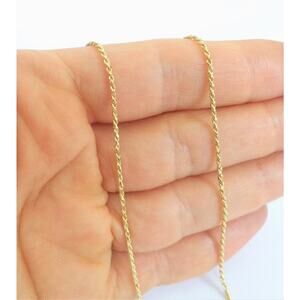 Solid Gold Rope Chain, High Quality 10K Yellow Gold Chain, Stamped 10K ITALY